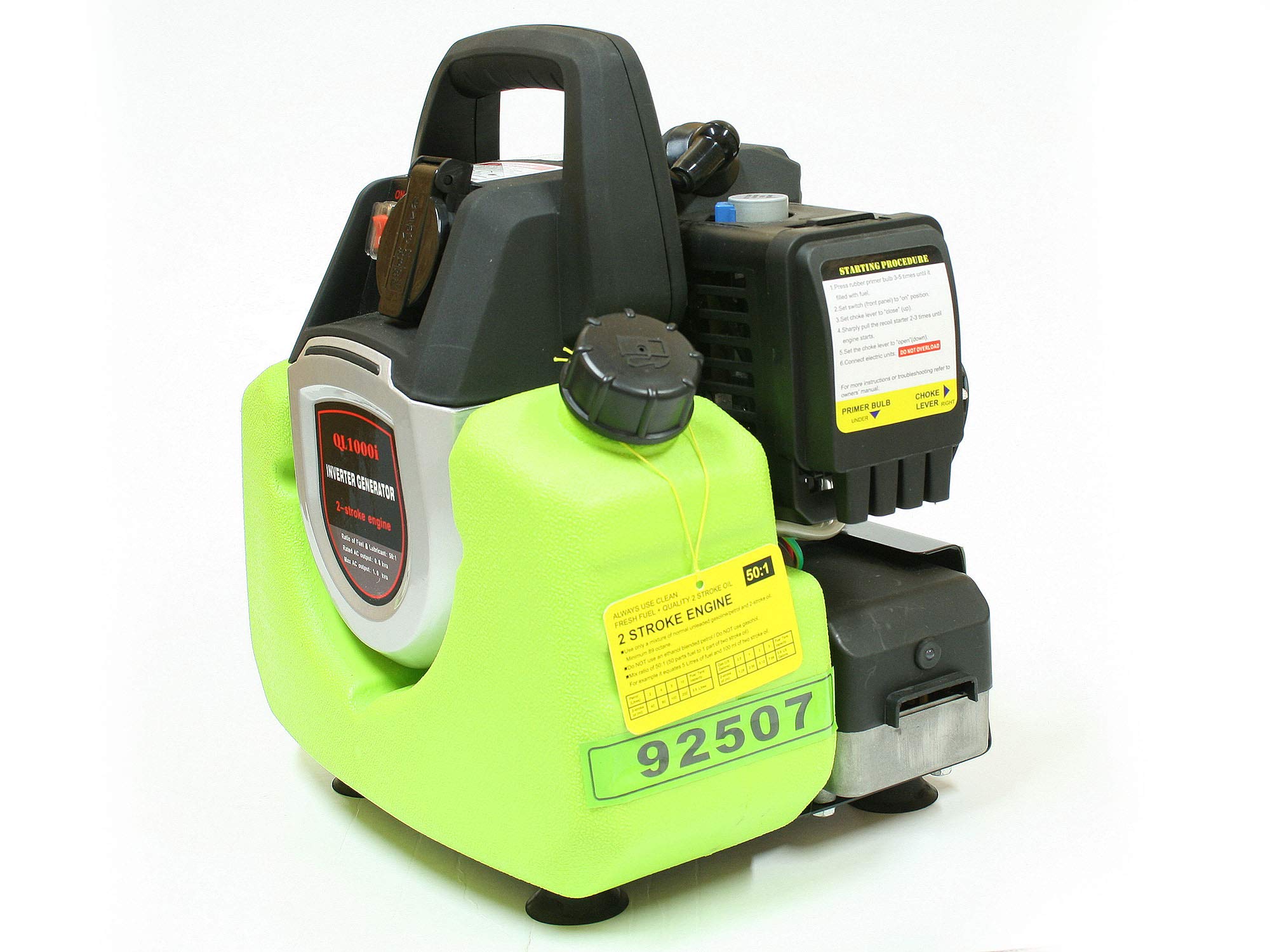 Varan Motors - 92507 Generatore a benzina portatile 1000W 230V 2tempi generatore compatto