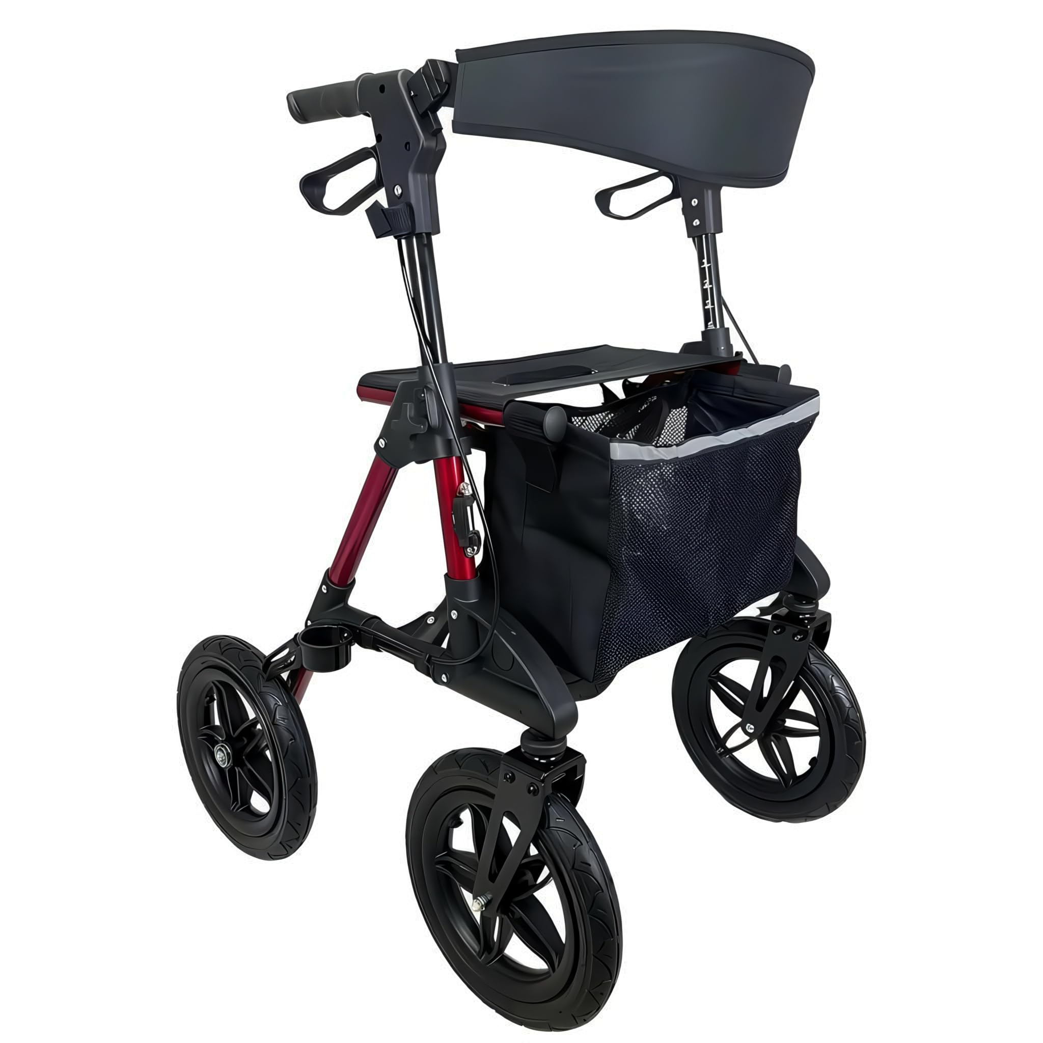 Deambulatore in Alluminio Crosser con ruote Grandi e porta bastone, perfetto per terreni e attività all'aperto