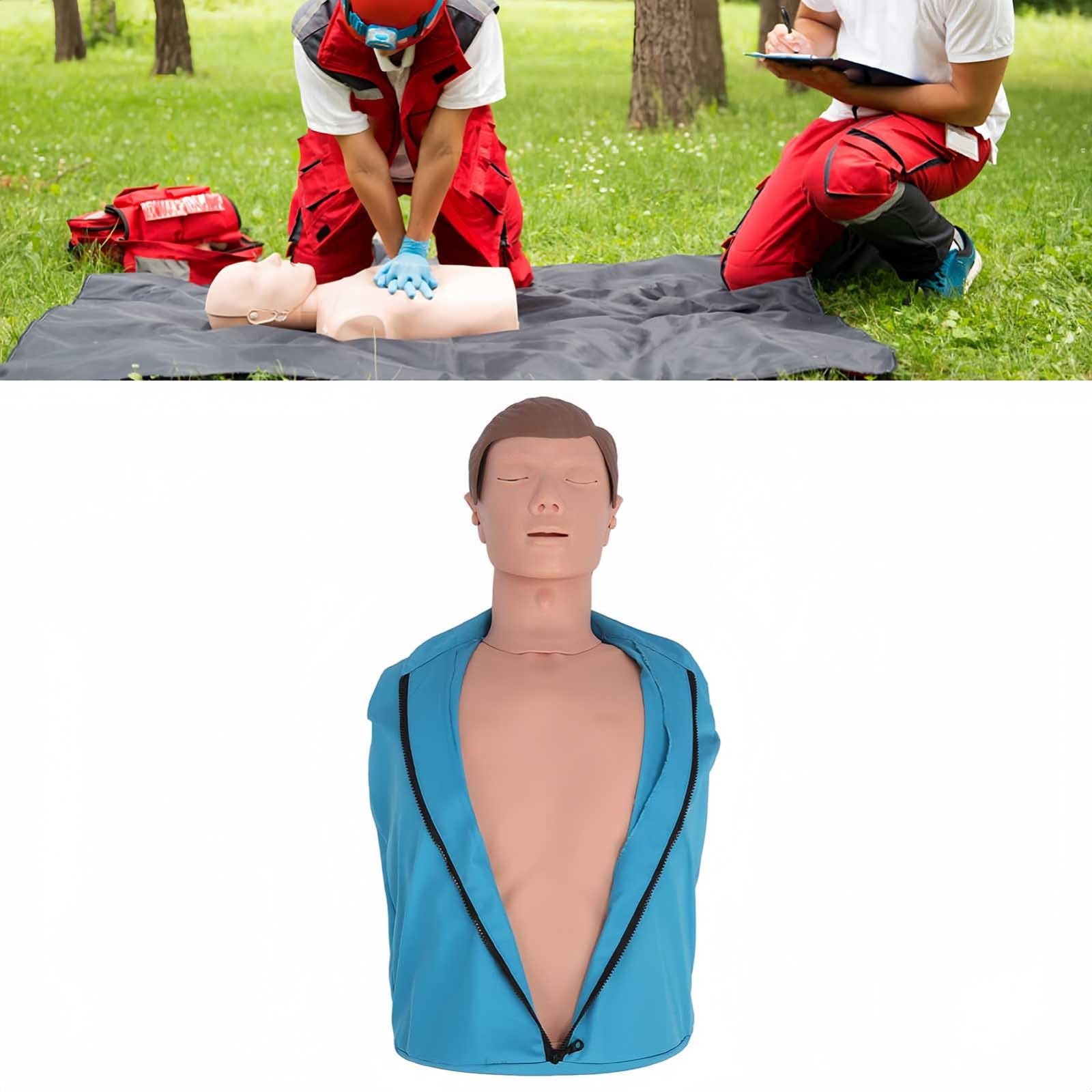 ELZEM Manichino CPR a Mezzo Busto Adulti Simulatore Manichino Addestramento alla Rianimazione Cardiopolmonare Manichino per Addestramento al Primo Soccorso, Manichino Addestramento alla A