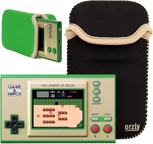 Orzly Protective case Designed for Nintendo Game and Watch (2021 Special Edition Model) - Colour matching for Legend of Zelda Reversible Sleeve Case