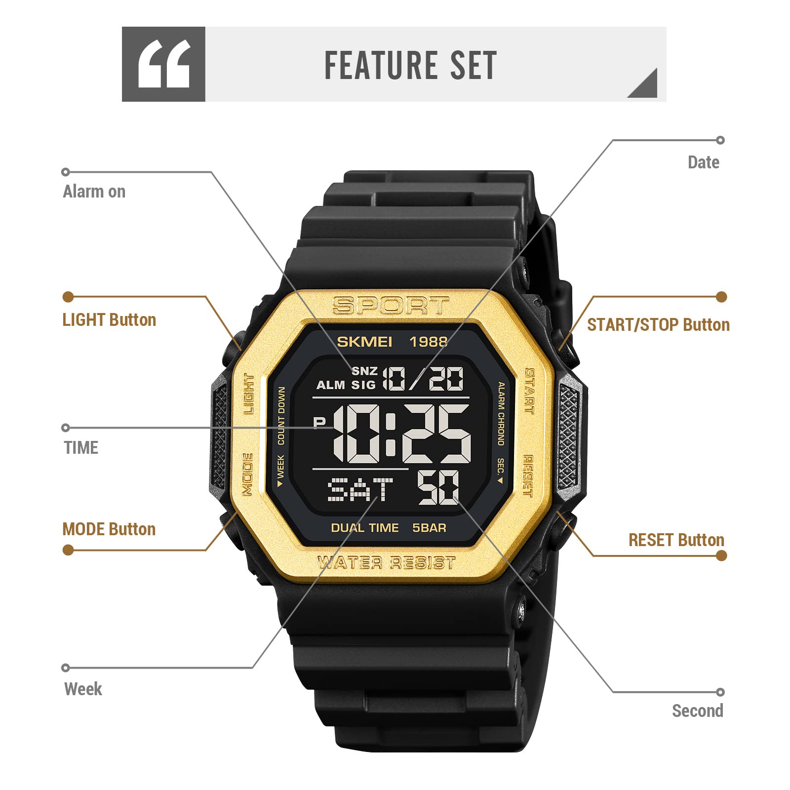 Relojes de moda para hombres y mujeres, unisex, verano, natación, retroiluminación, casual, impermeable, deportes al aire libre, reloj colorido con alarma multifunción, dos zonas horarias