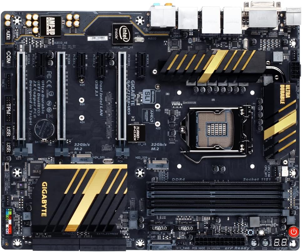Gigabyte LGA1151 Intel Z170 ATX DDR4 Motherboards GA-Z170X-UD5 (Renewed)
