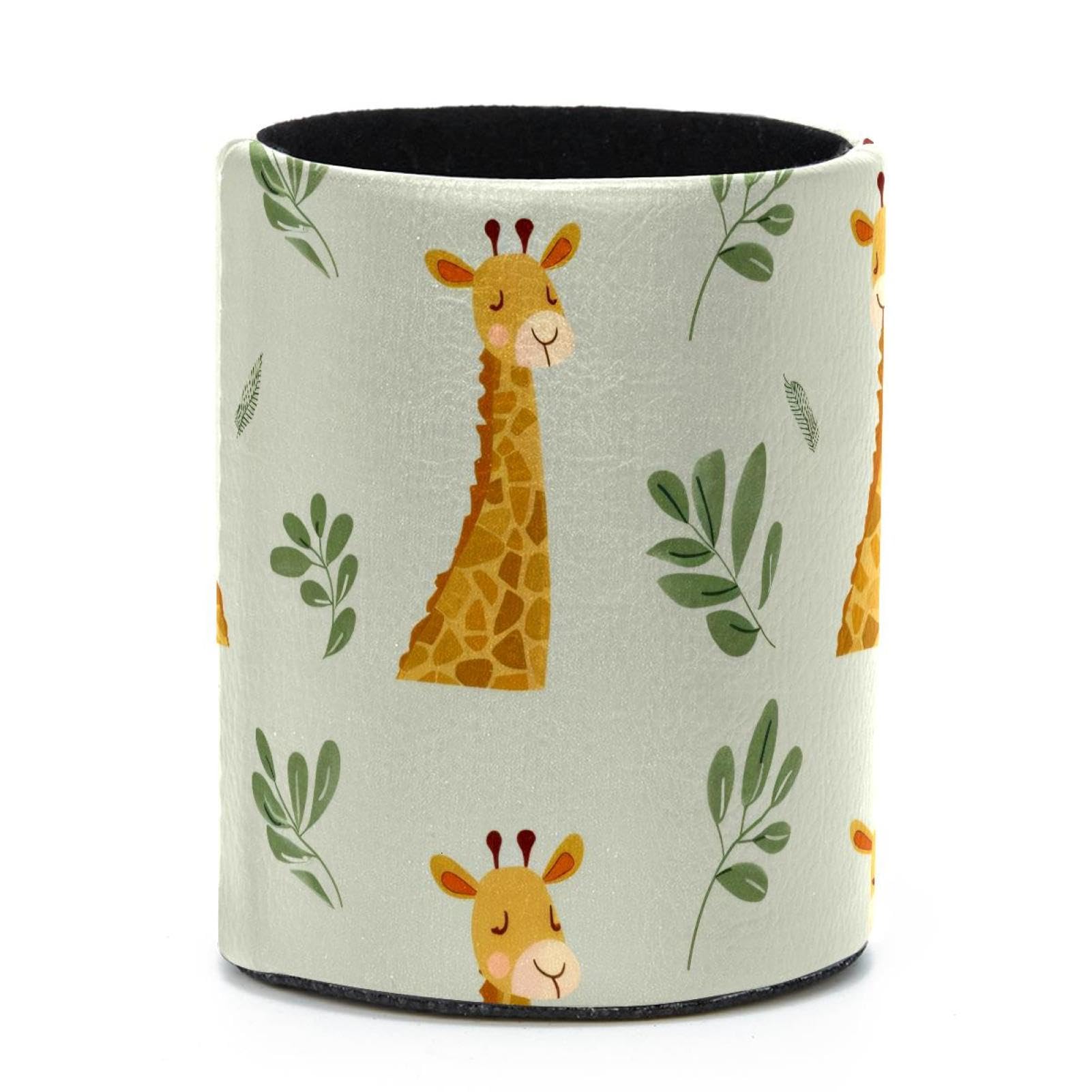 VAPOKF Round Pencil Holders for Desk, Giraffe Pen Holders Pen Pot Makeup Brushes Storage Desktop Stationery Supplies Organiser for Home Office