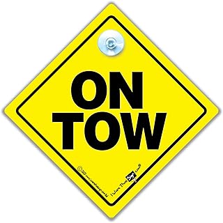 On Tow Towing Sign Bumper Sticker Child On Board Driving Sign Car Safety Sign Sign Caravan Tractor Decal Bumper Sticker Caravan Sign Bumper Sticker Caravan Bumper Sticker Bumper Sticker Bumper Sign