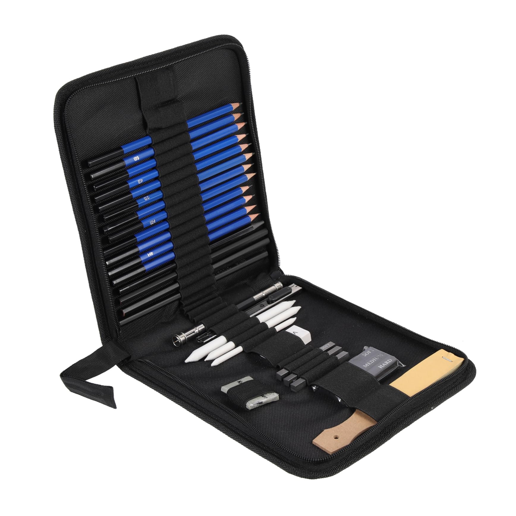 BEBEMOKO Art Supplies Kit 33-Piece Drawing and Sketching Pencil Set Pencils for Sketching for Classroom