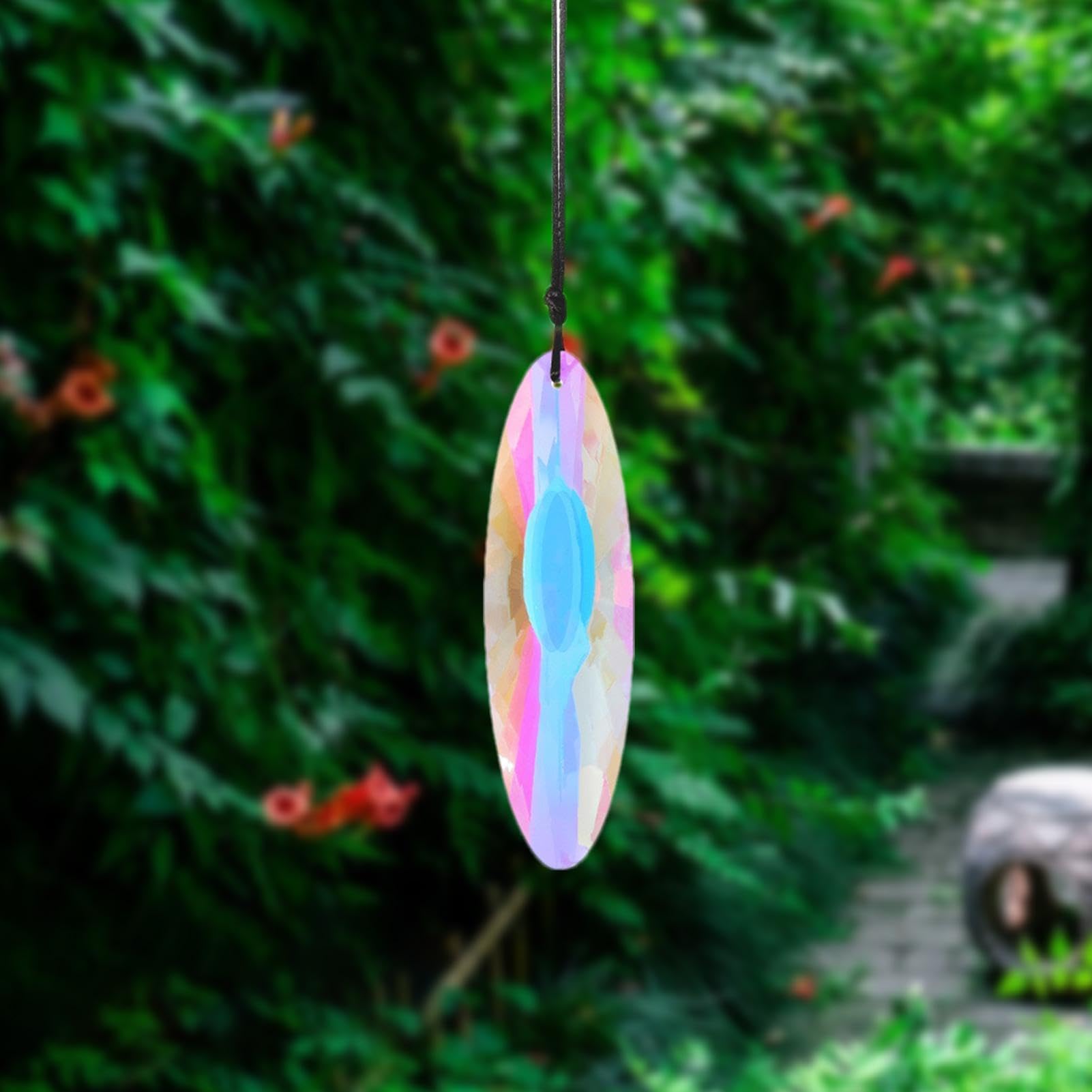 Acchiappasole in cristallo con rivestimento AB, prismi decorativi per finestre, per soggiorno, camera da letto, giardino, cortile e auto