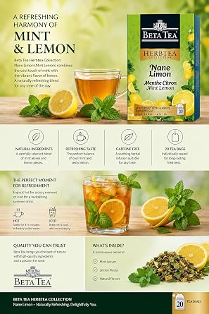 Beta Tea Nane Limon Çayı 20 Adet - Beta Herbtea Collection