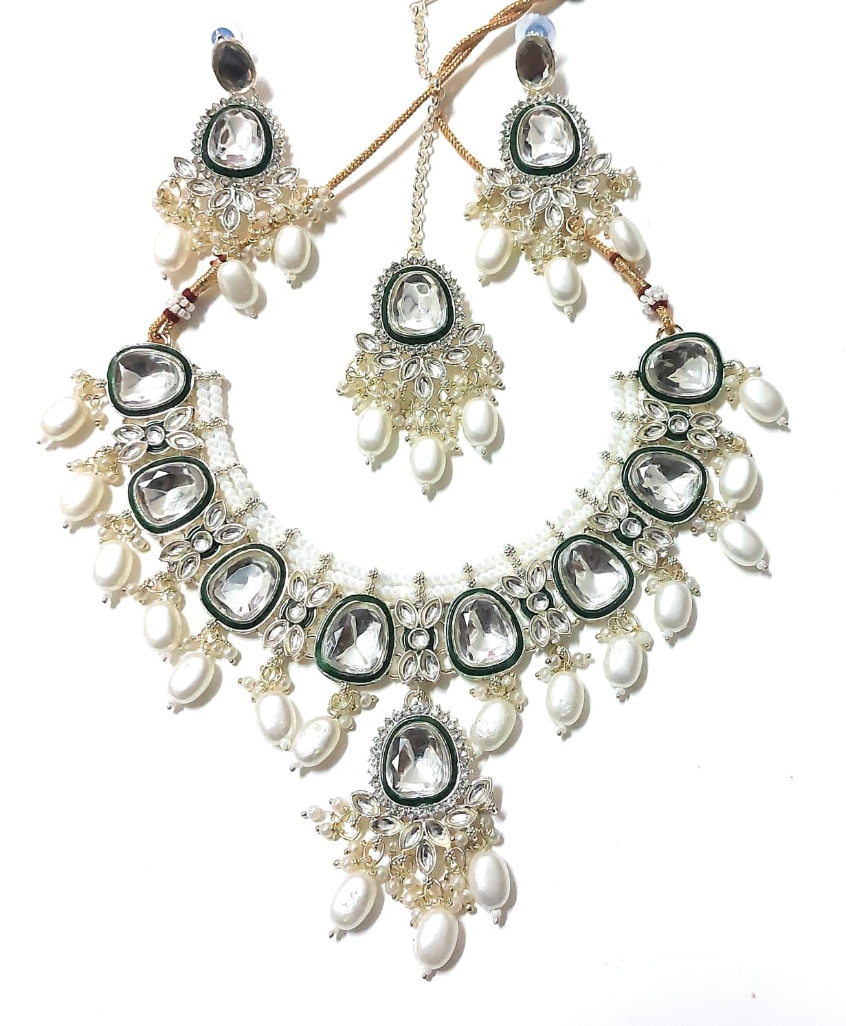 Necklace Jewellery with Earing Set & Fluorite Beads for Women for special occasions (B0CY5GHZLM) Amazon Price History, Amazon Price Tracker