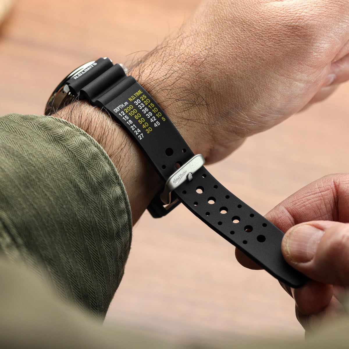 WatchGecko Abyss PU Rubber ProDive Watch Strap, 316L Stainless Steel Buckle, Waterproof, Multi Colours, 20mm, 22mm