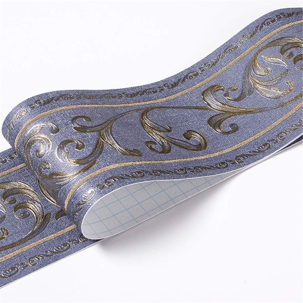 Wallpaper Border,Peel and Stick for Bathroom Border Tiles Blue Vine Flower 10.6cm X 500cm