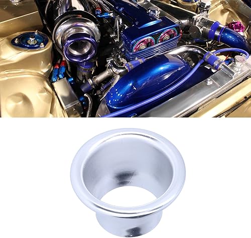 Miniatura 5 de Adaptador de bocina turbo, 2.6 pulgadas CNC de aluminio de entrada de aire frío Turbo Horn Velocity Adaptador de pila de automóvil Parte de