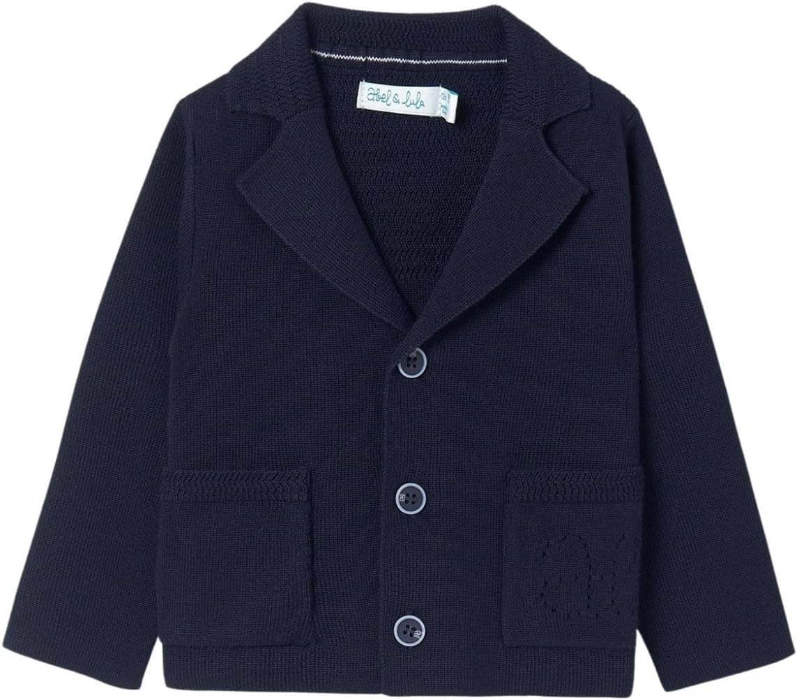 Mayoral Textured Knit Cardigan for Boys Navy