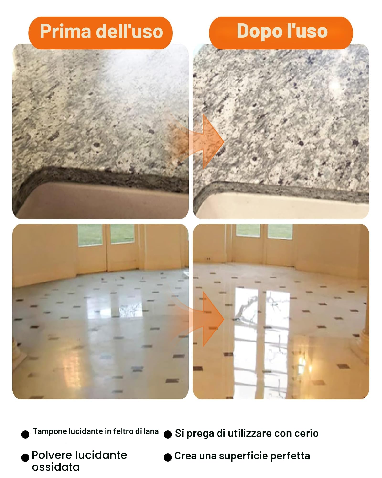 Zestaw 14 Pezzi Dischi Diamantati 100 mm M14 do Marmo Lucidatura a Umido/Secco