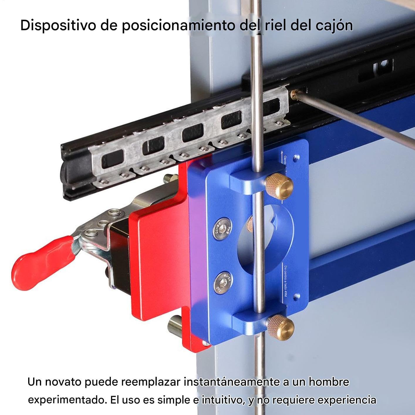 Guía para tirador de armario Guía de alineación antideslizante para | Herramienta Para Rieles De Cajón En Armario Carpintero para cocina baño tocador escritorio taller hogar