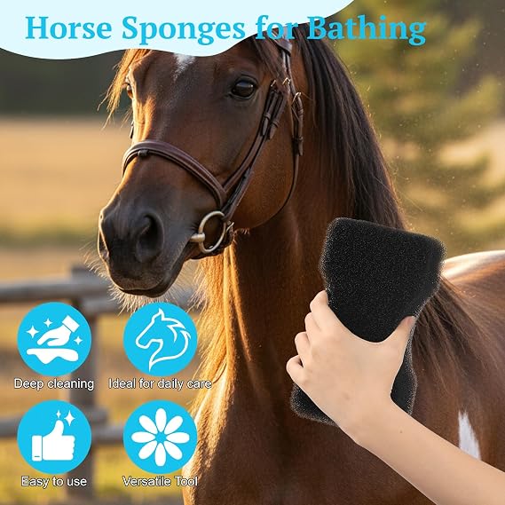 OJP Horse Sponges for Bathing, 2.56 Inch Thick - 3 Pack