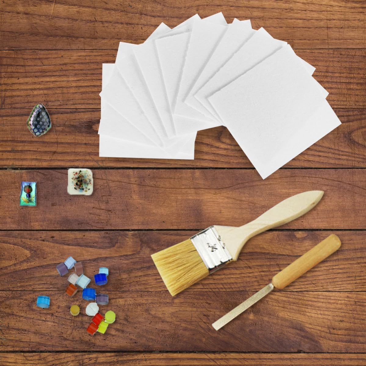 30 Sheets Microwave Kiln Paper Sheet Glass Fusing for DIY Crafts