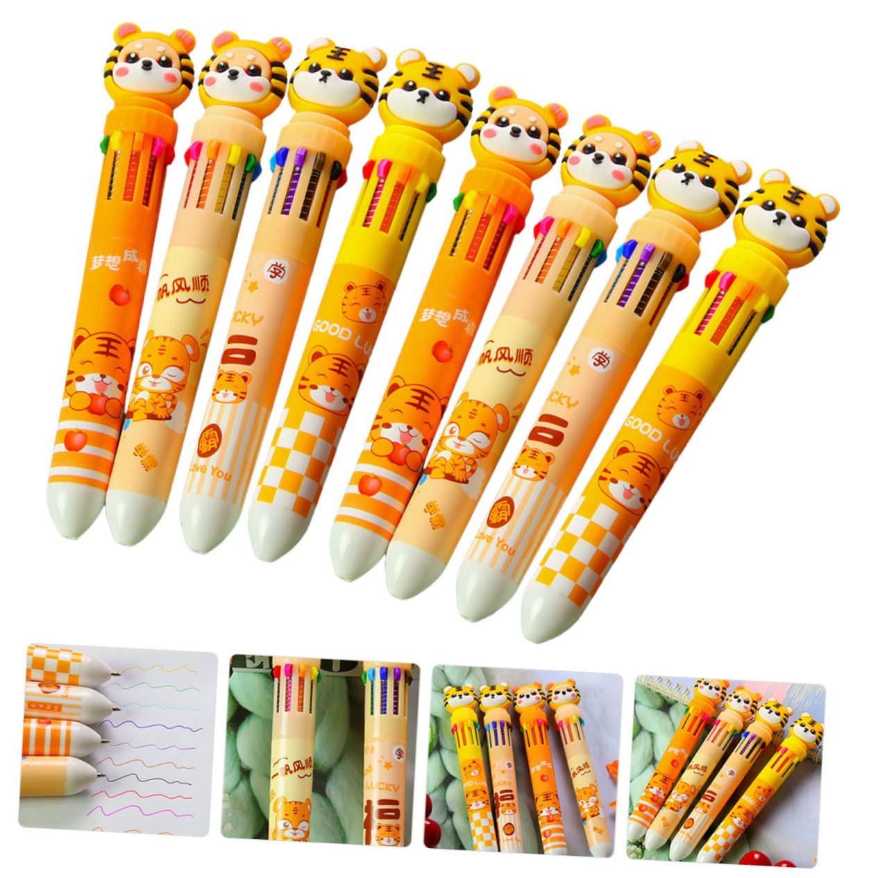 NUOBESTY 3 Set Penna A Sfera A Dieci Penna Strana Penne Originali Penne A Sfera Penne Nere Cancellabili Evidenziatore Kit Fai Da Te Per Pennarelli Ricarica 8 Pezzi * 3