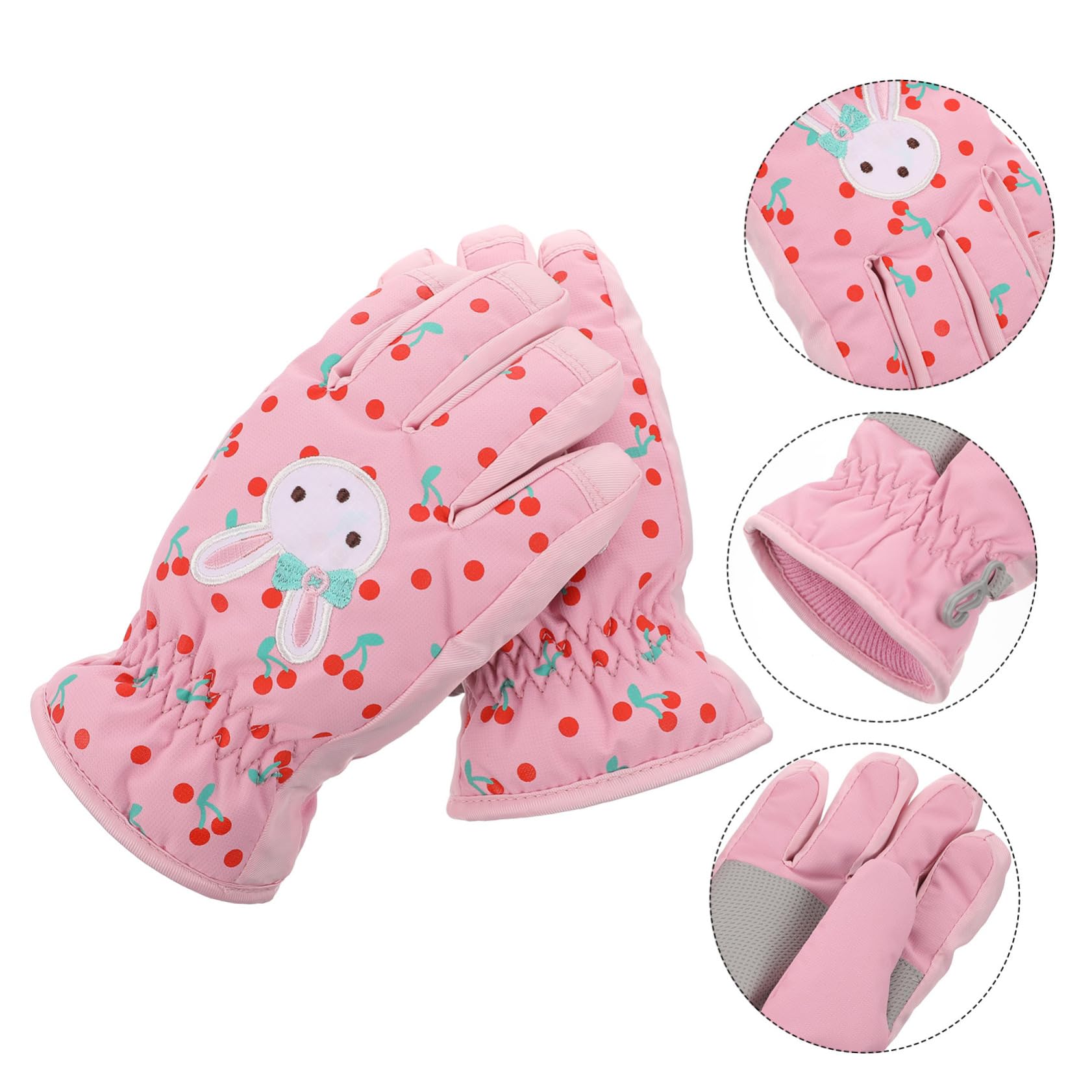 Sosoport 3paare Junge Mädchen Skihandschuhe Und Winddicht Warmhaltende Fäustlinge Für Mädchen Anti-rutsch Mittens Für Winteraktivitäten