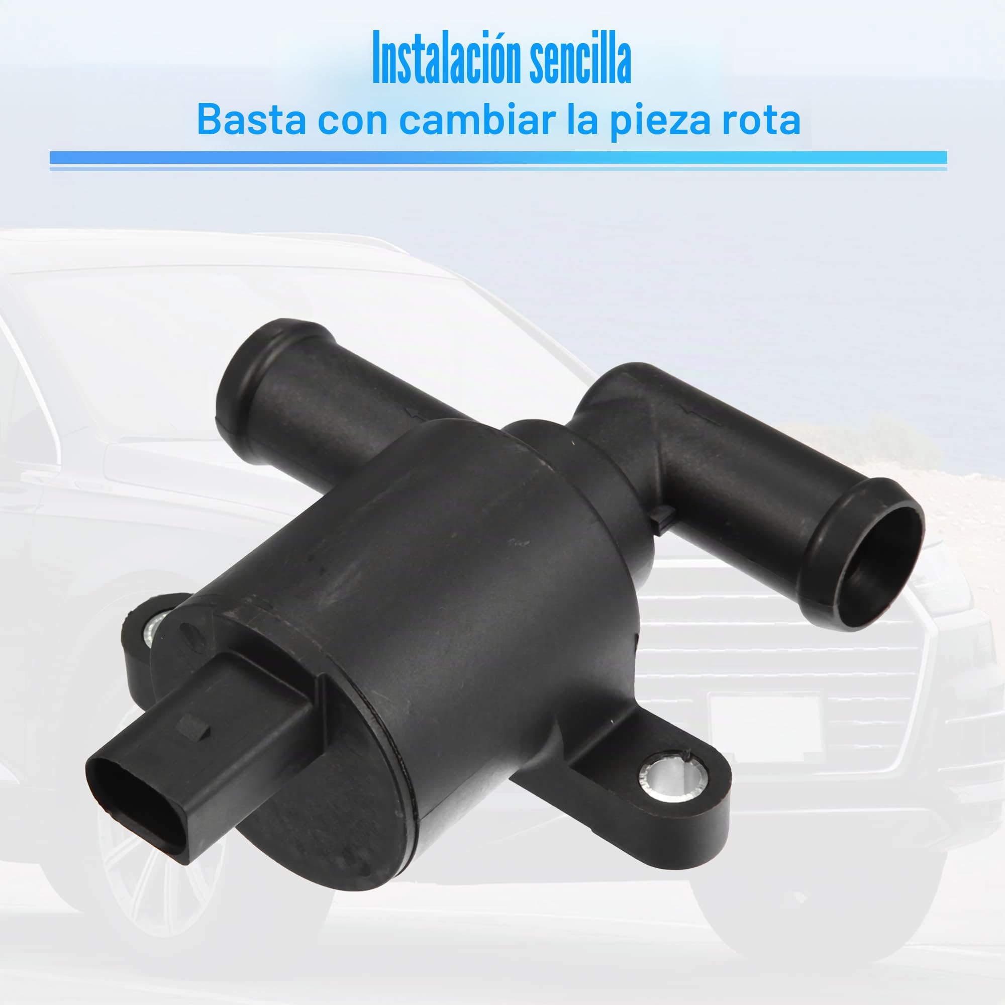 X AUTOHAUX Válvula Solenoide Control Calefacción Para Audi Q7 11-16 1pc | Plástico, Metal, Negro, 11.3X9X4.5Cm, OE: 4H0121671D, Para Audi A6 2005-2016, Para Audi A8 Quattro 2010-2016