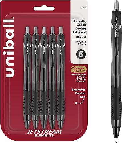 Vista 10 de Uni-ball Jetstream Elements - Bolígrafos de punta media (0.039 pulgadas), azul, 12