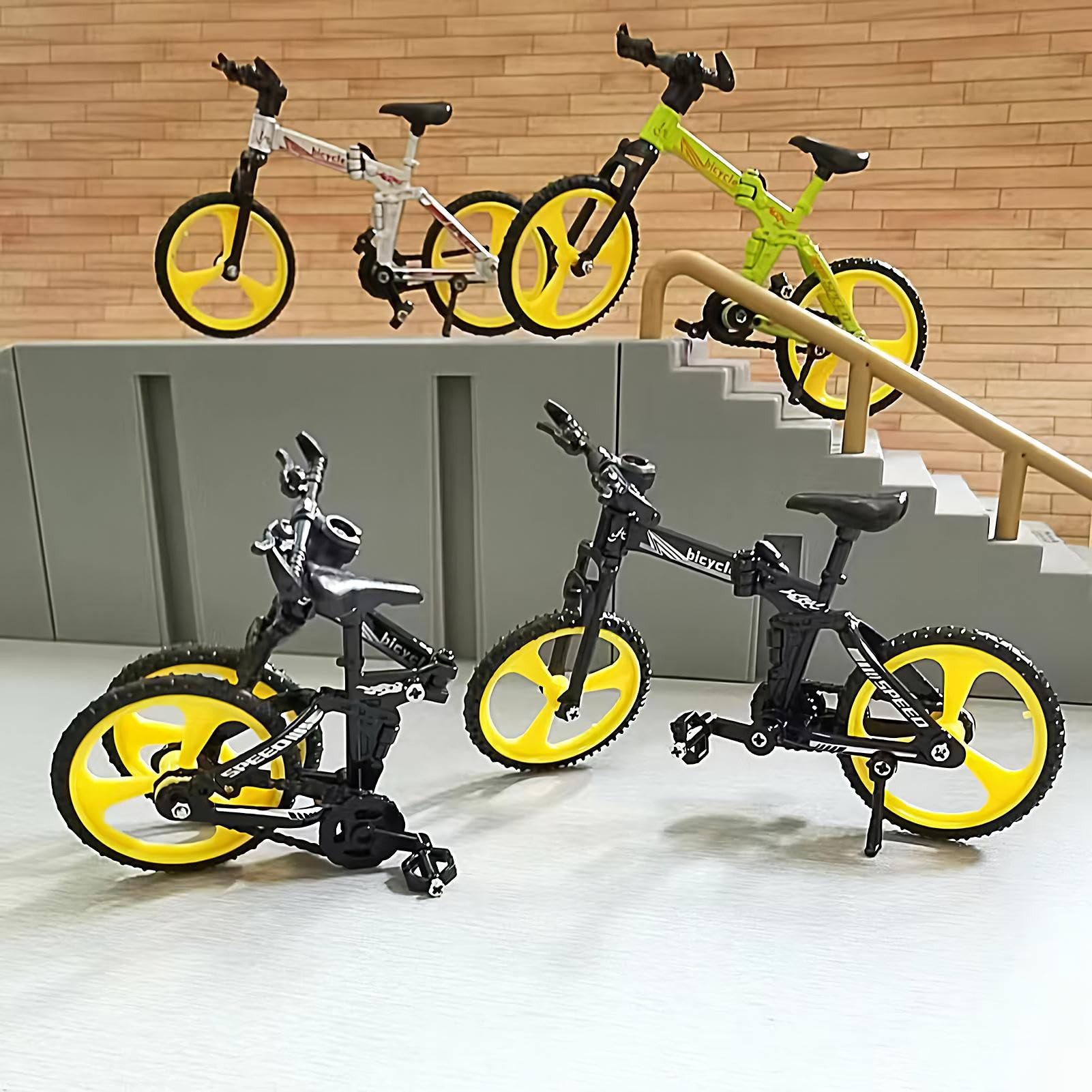 Générique Mini Jouet De Cyclisme – Anti-Stress Finger Cycling | Modèle De Vélo De Montagne Miniature De Vélo Miniature, Mini Véllo De Course Rétro en Métal Moulé sous Pression