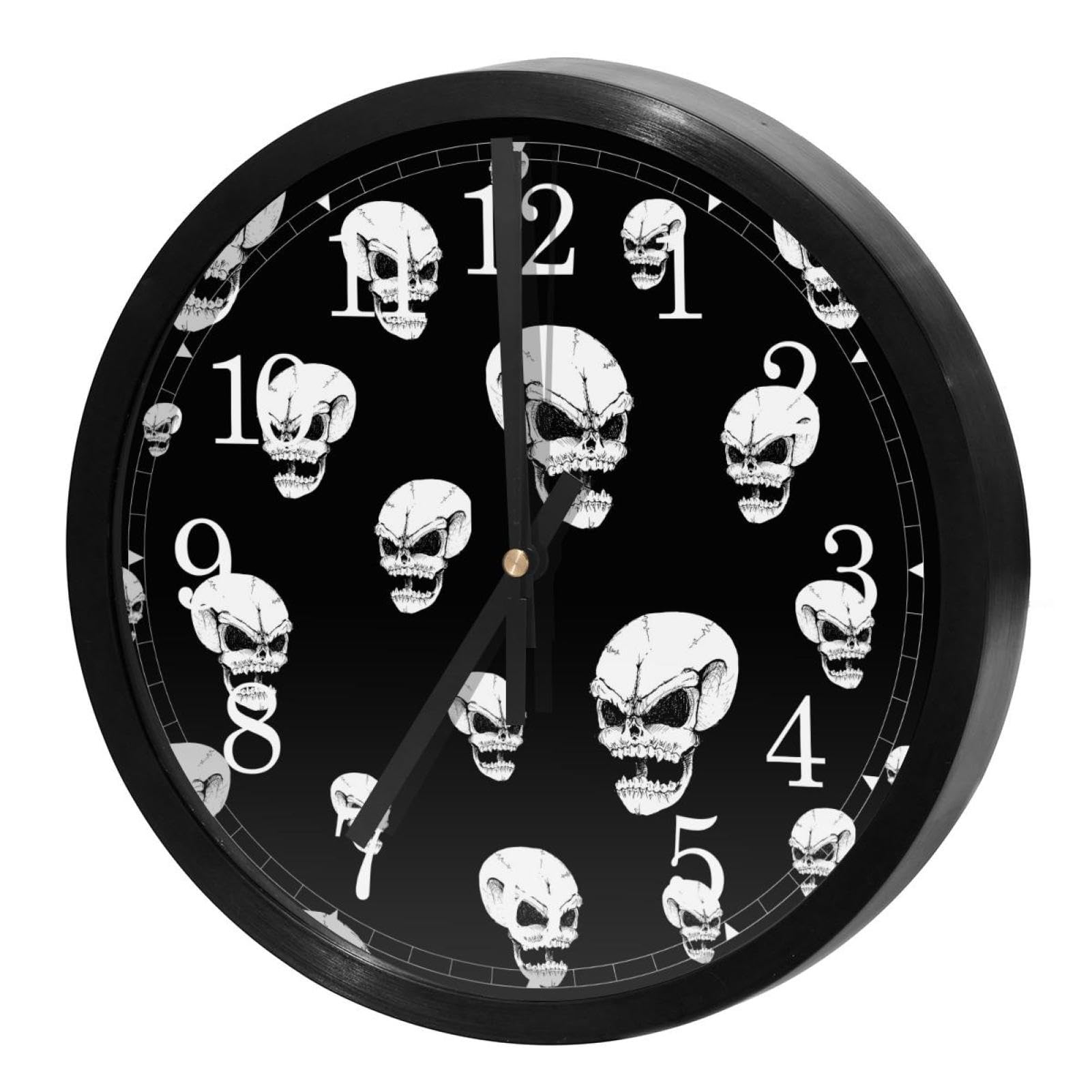 Horloge murale silencieuse à quartz sans tic-tac à piles pour cuisine et école