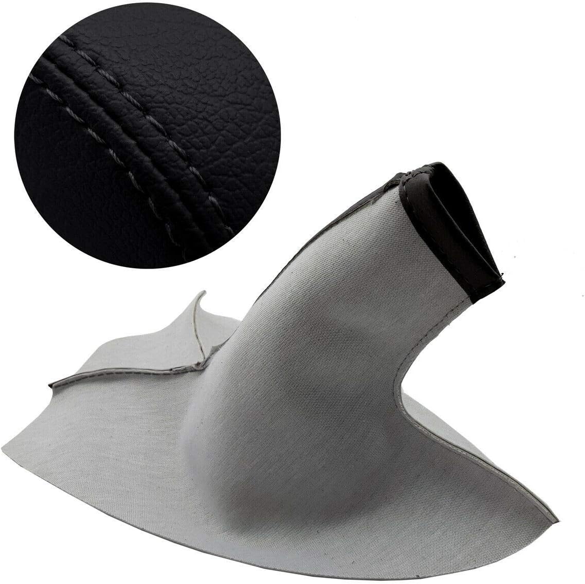 Manual & E Brake Boot Set Cover PVC Leather Compatible with Toyota Tacoma 2016-2020 Black