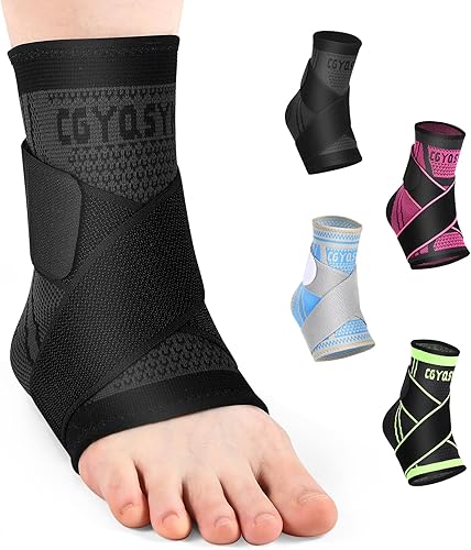 cgyqsyk Ankle Brace, Ankle Support for Women & Men, Ankle Compression Sleeve Ankle Wrap wAnkle Strap for Relief Sprained Ankle, Fasciitis, Achilles cgyqsyk Ankle Brace, Ankle Support for Women & Men, Ankle Compression Sleeve Ankle Wrap wAnkle Strap for Relief Sprained Ankle, Fasciitis, Achilles