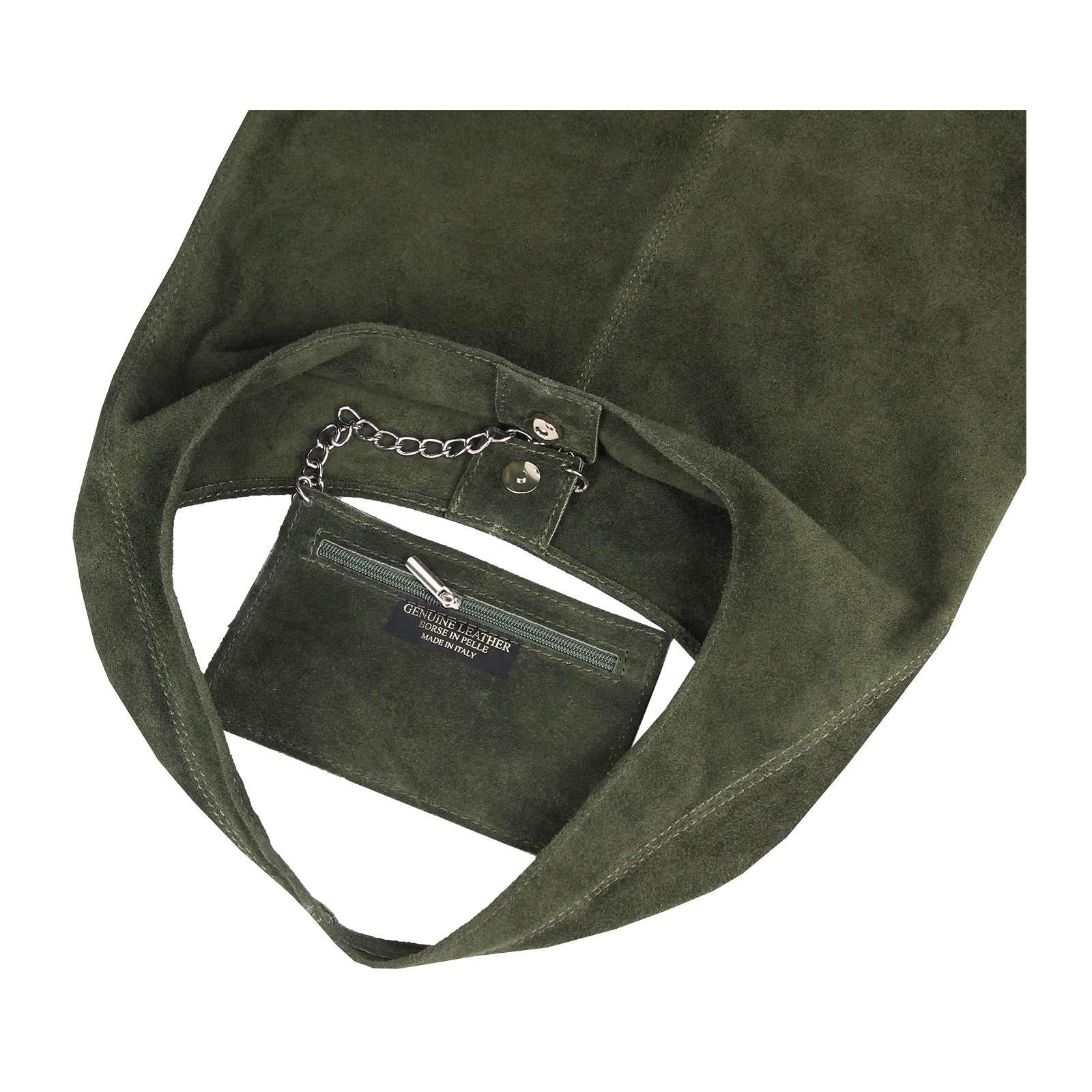 OBC Made IN Italy Borsa a mano da donna in pelle METALLIC Shopper Borsa a tracolla Hobo-Bag Borsa a tracolla Borsa a tracolla Borsa a tracolla Argento