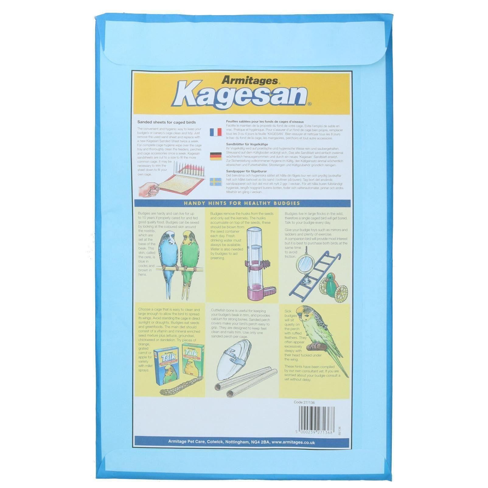 AB Tools Schleifpapier, für Wellensittiche, Käfige, Vögel, 25 x 40 cm, 30 Stück