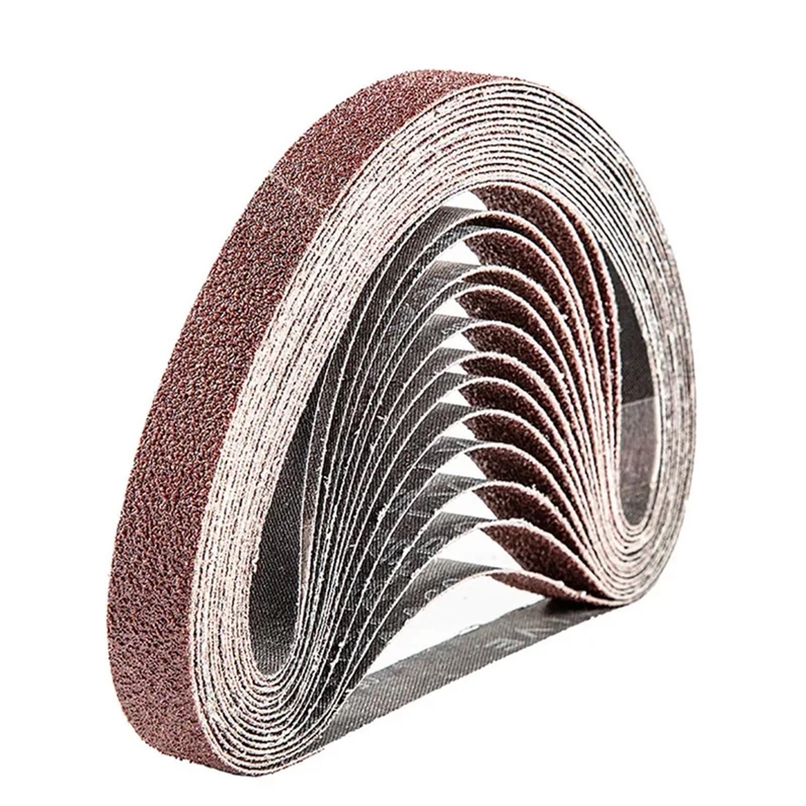 Taśmy szlifierskie do szlifierek taśmowych 10 szt. 9x533 mm Materiał ścierny obróbki drewna metalowego 80 ziaren | 60 Grits
