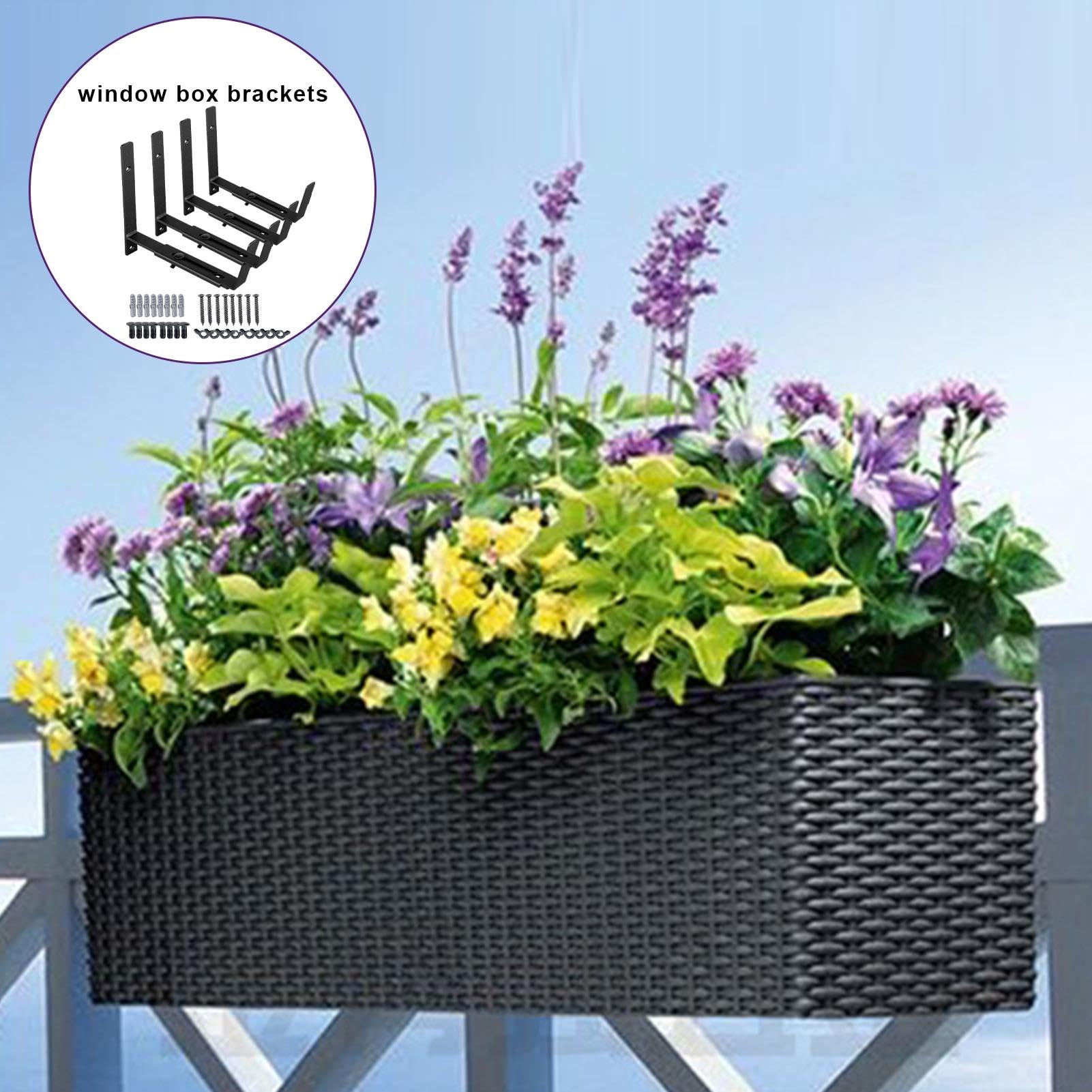 Pflanzkastenhalterung – Blumenkastenhalterung, verstellbare
