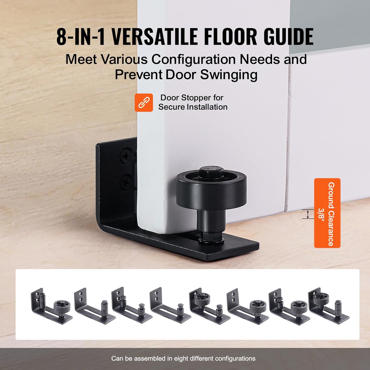 Close-up of the 8-in-1 versatile floor guide