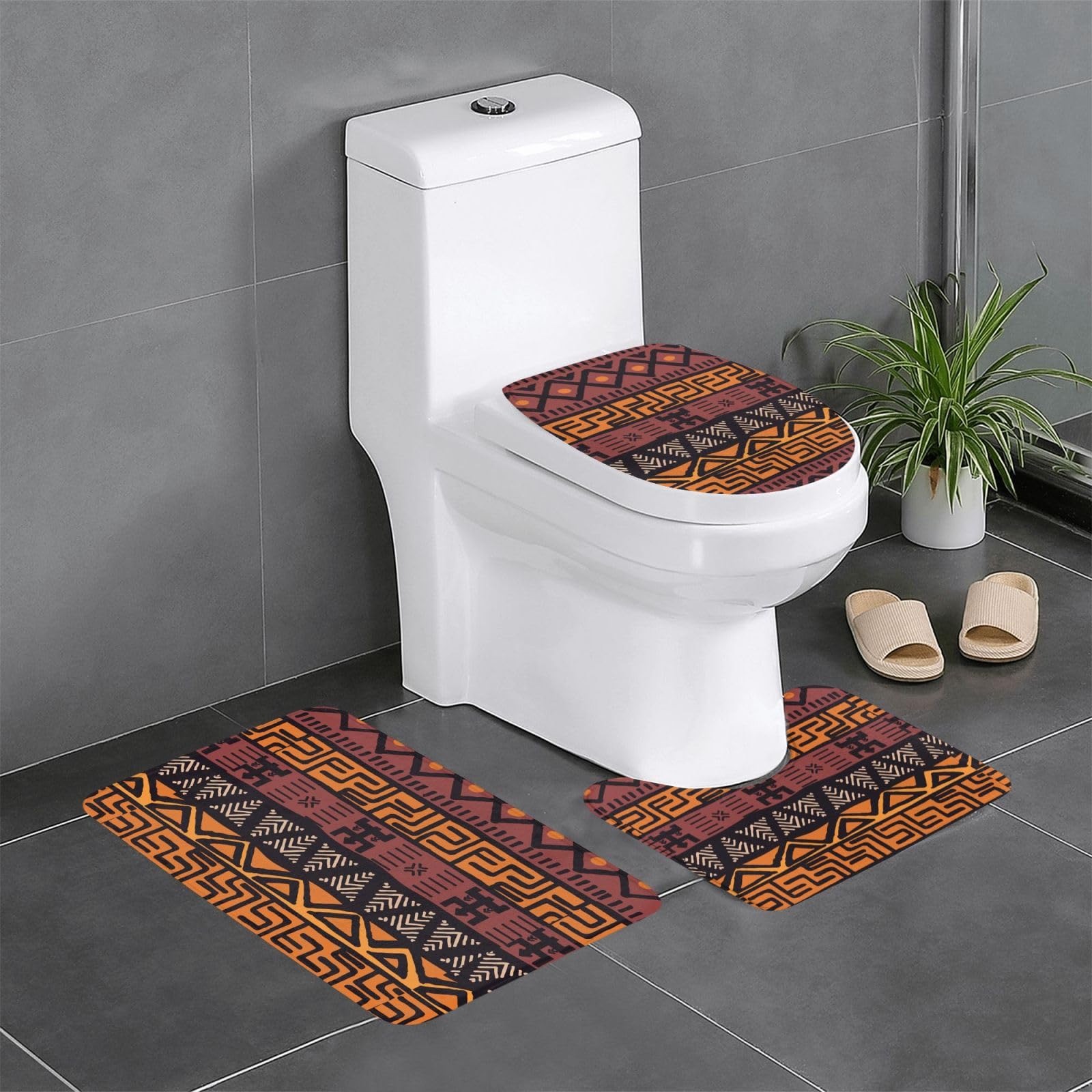 Tapis de sol africains en flanelle pour cuisine et entrée lot de 3