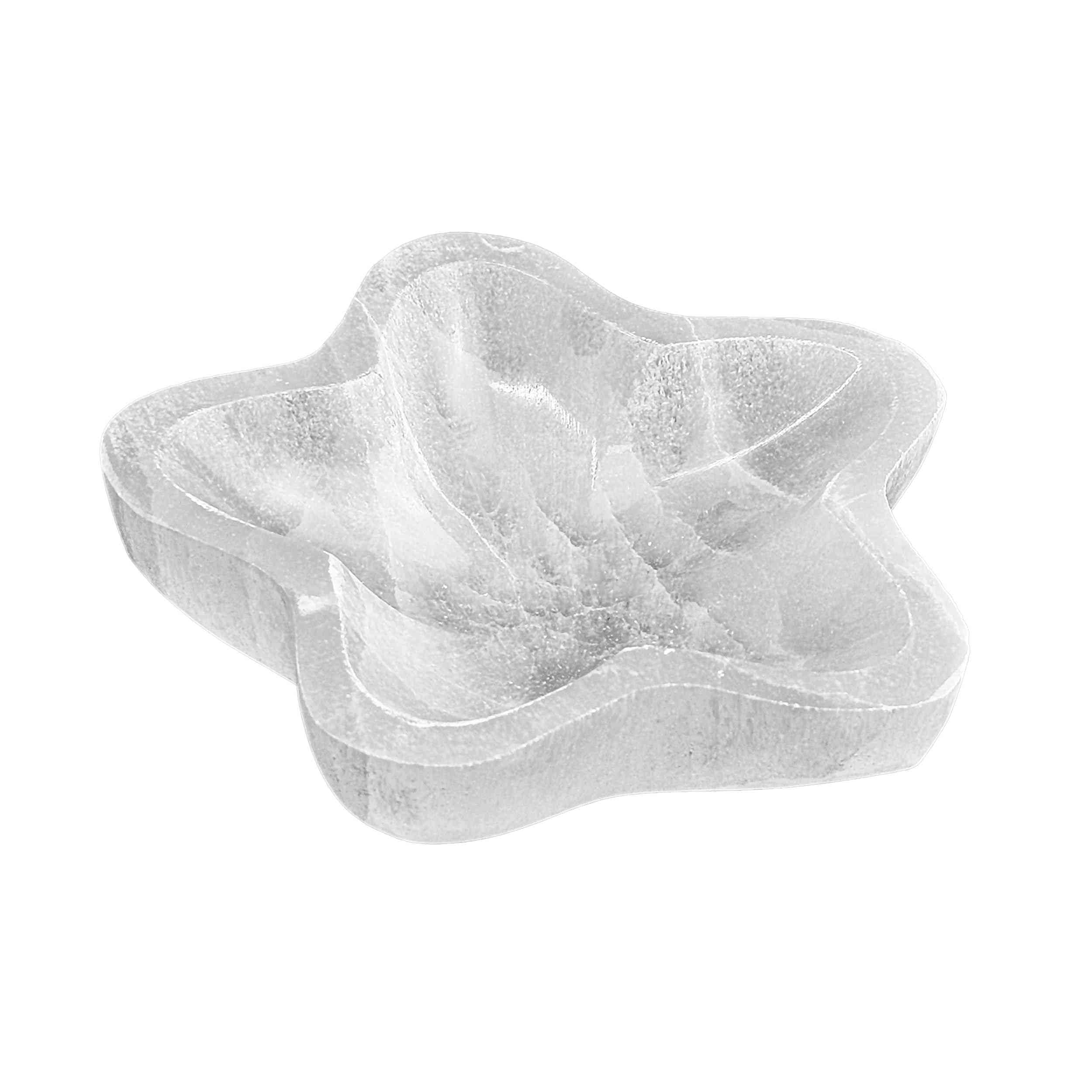 NKlaus Ciotola per fiori in selenite 9,5 cm – Ciotola in pietra preziosa per gioielli, cristalli e rituali, ciotola in pietra curativa naturale per Reiki, meditazione e lavoro energetico spirituale