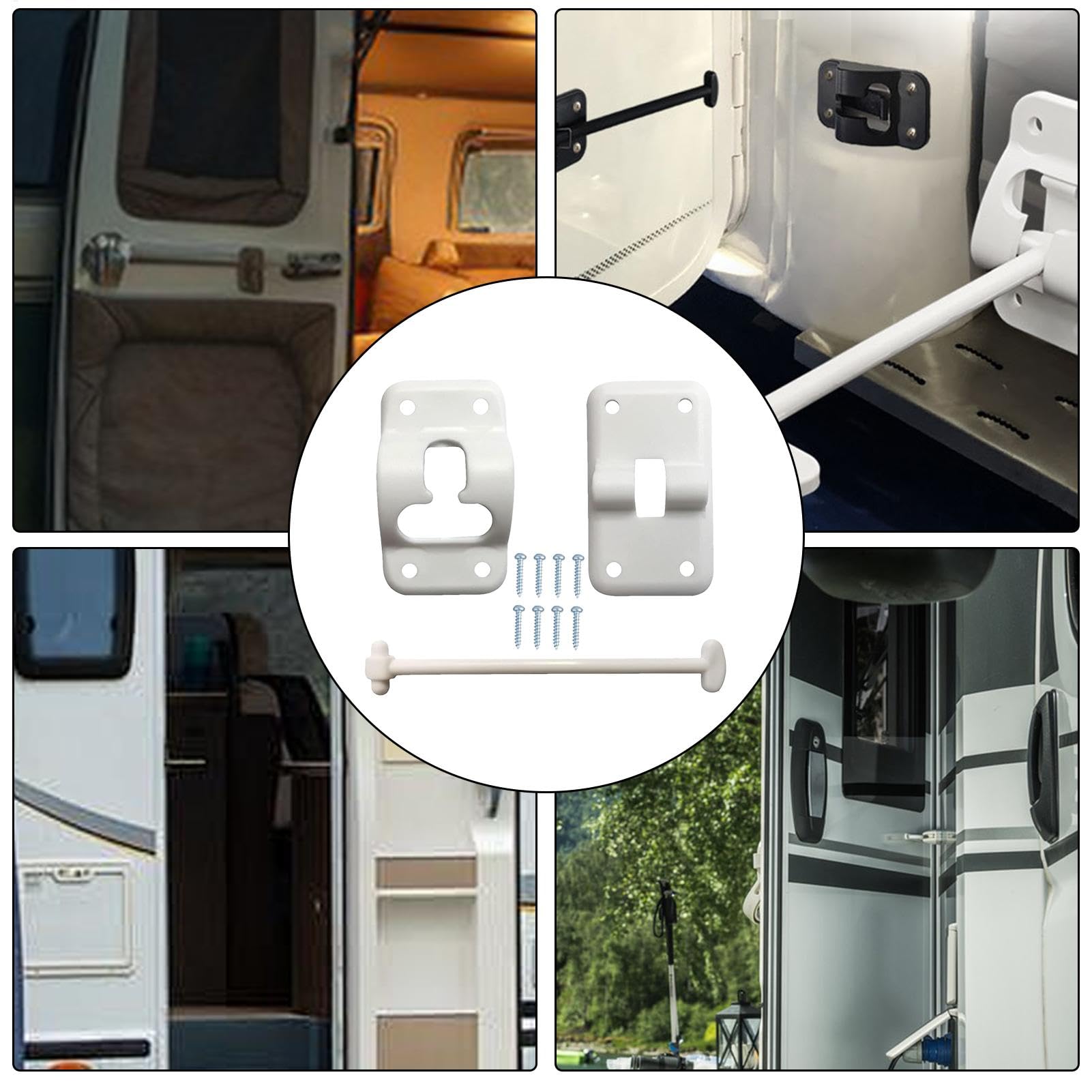 Supporto Per Porta Rimorchio E Camper – Fermaporta In Gomma E Alluminio, Resistente A Pioggia E Vento, Facile Da Installare Con 4 Viti