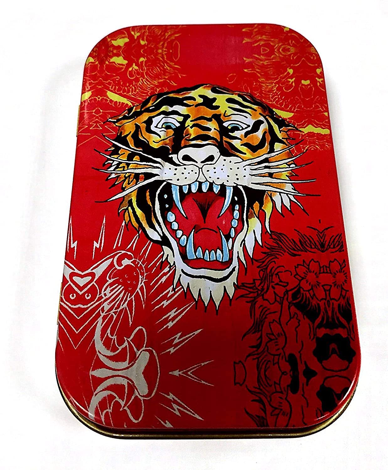 MontCherryBrand 1oz ''Lion'' Pocket/Stash Tin + 2 ZigZag Green Standard Booklets Combo sold by Trendz