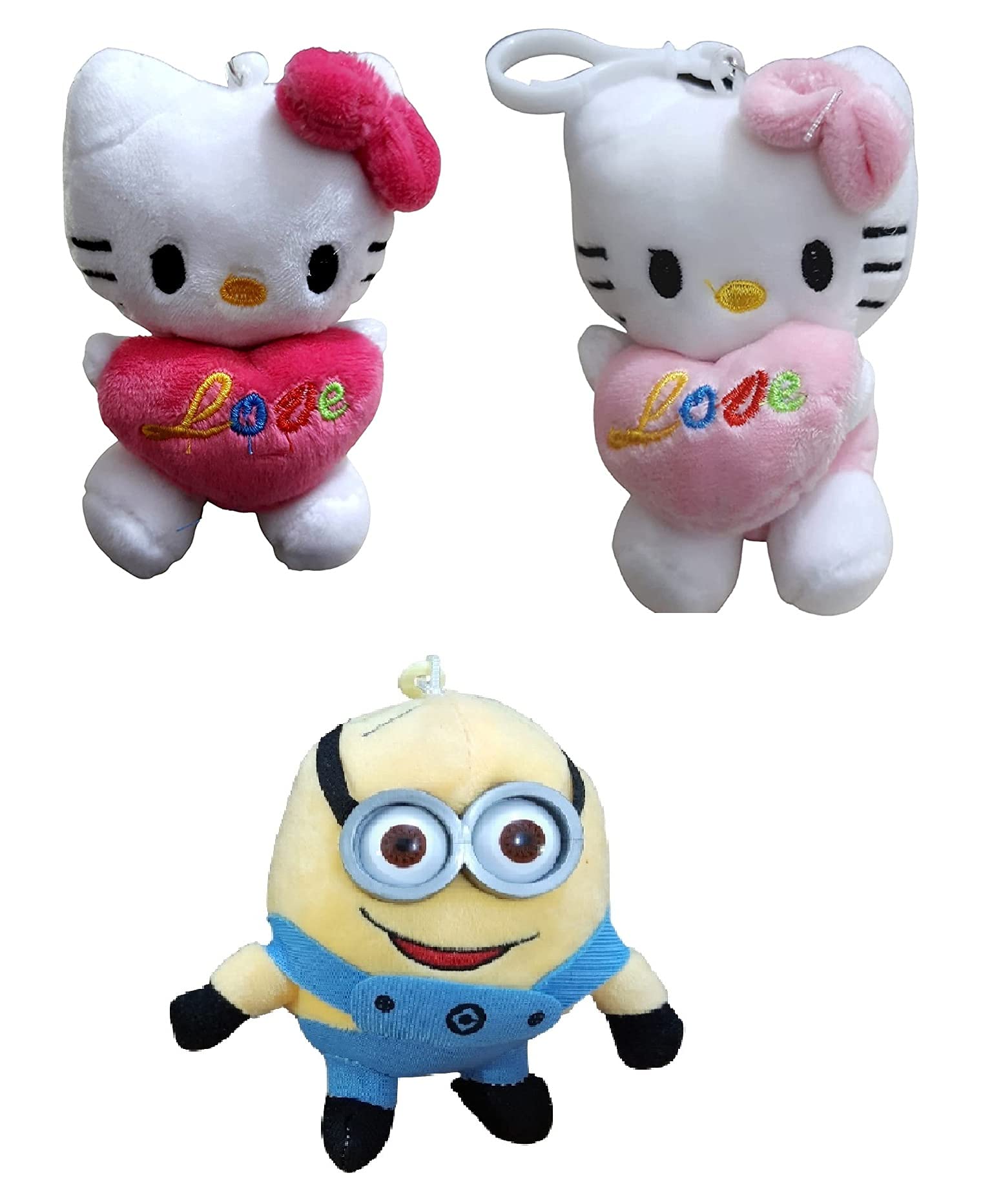Luipui Cartoon Characters Soft Toy (26cm, Blue) + Cartoon Characters Minion Premium Soft Toy Soft Plush Animal Toy for Kids (Yellow)