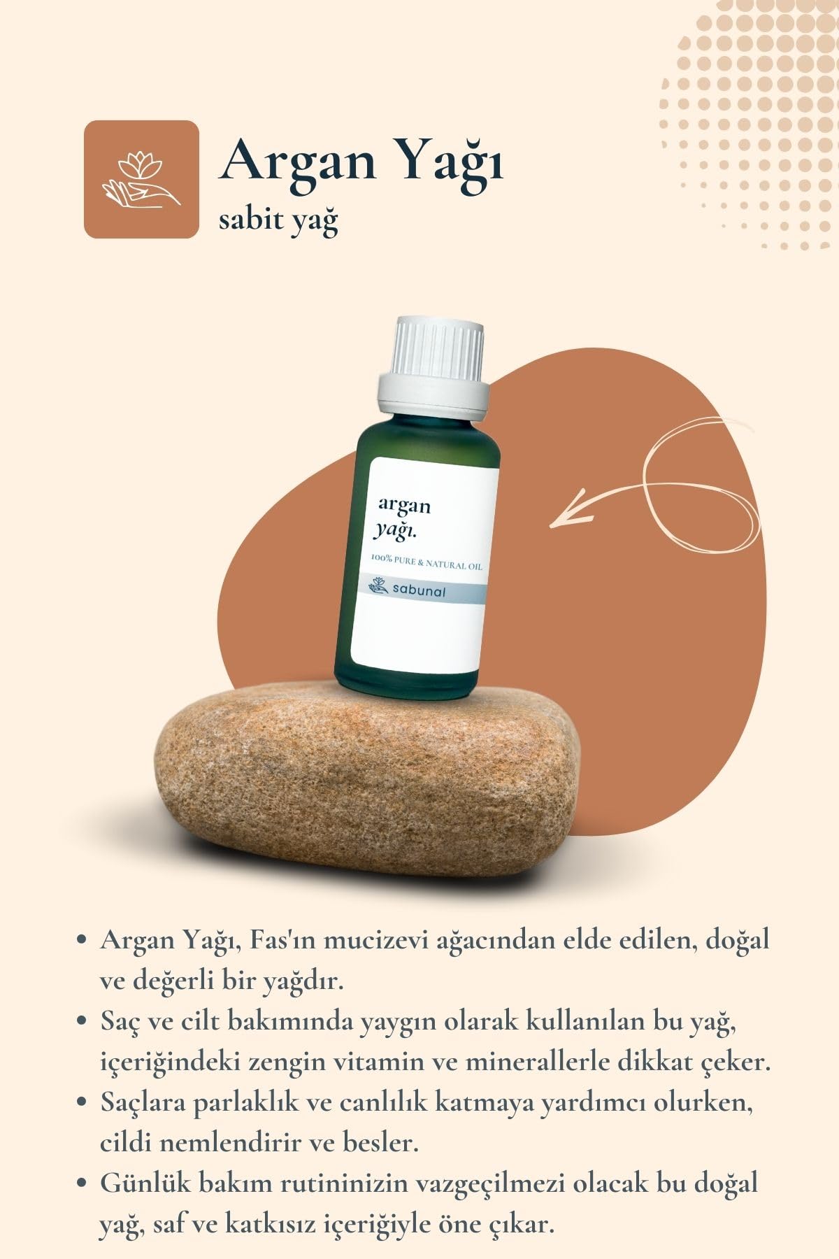Argan Yağı 30 ml - Saç ve Cilt Bakımı İçin Bitkisel Bakım Yağı