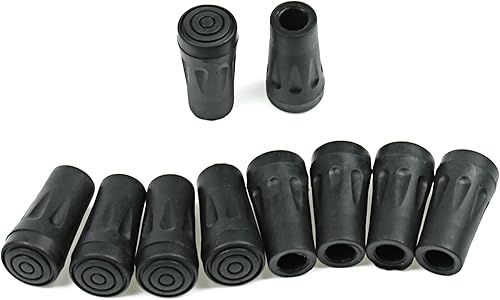 Pacemaker Stix 5 pares de puntas de repuesto de goma pequeñas para patas, bastones de senderismo, se adaptan a casi todas las marcas de bastones de