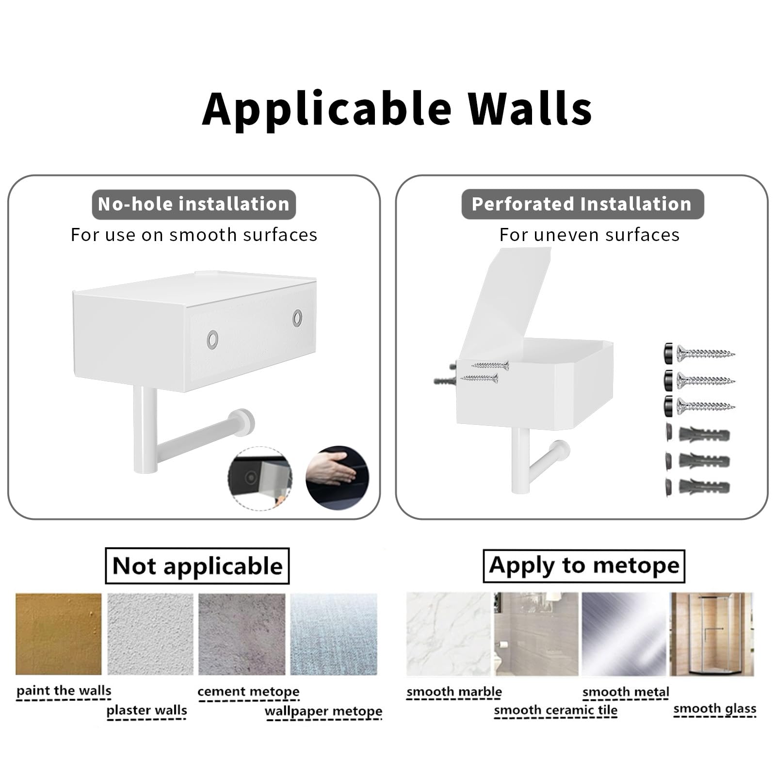 Portarrollos Papel Higienico, Porta Rollos de Papel Higienico, Soporte Papel Higienico, Porta Rollos de Papel Higienico Adhesivo, Portarrollos Papel Higienico Blanco