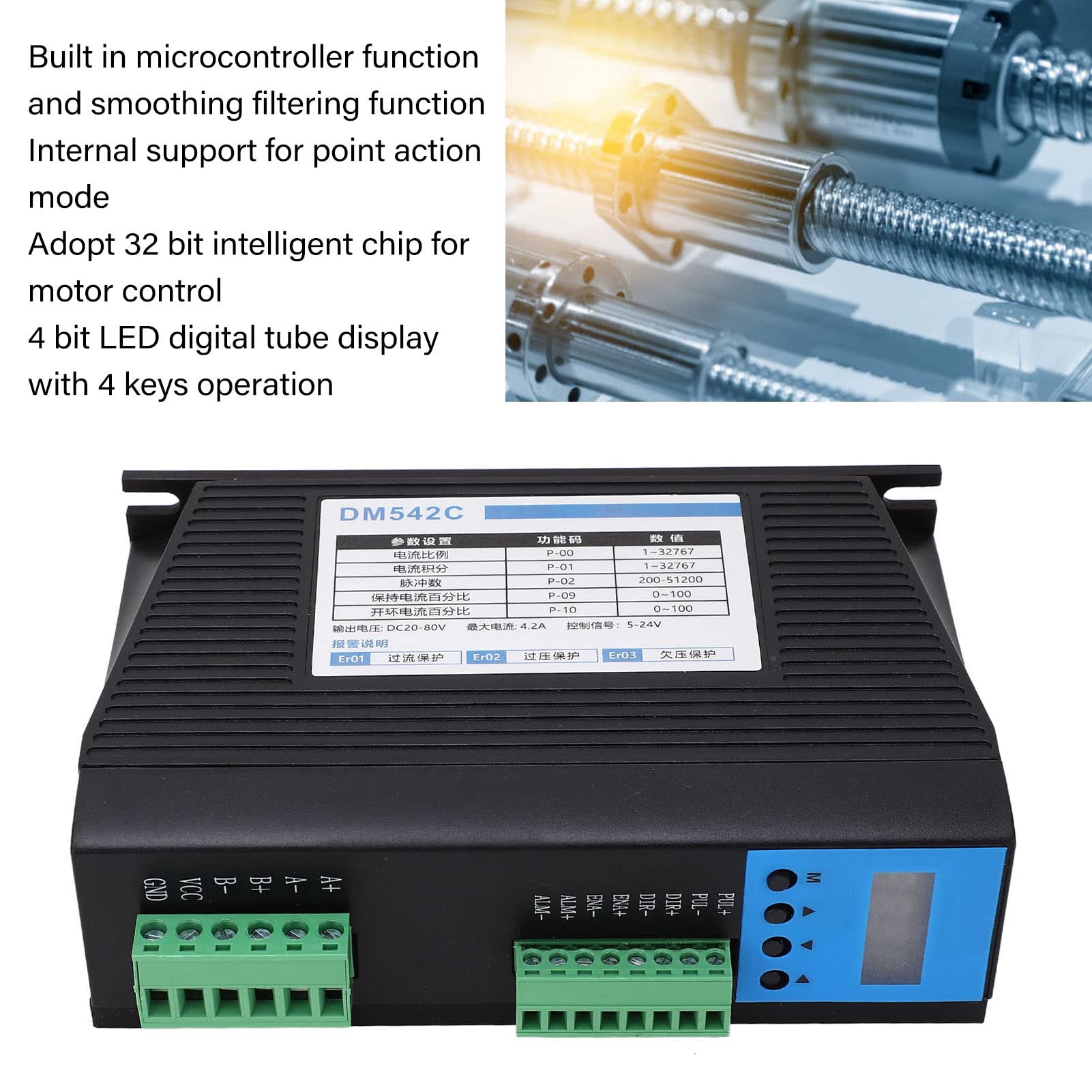 Controlador de Motor Paso a Paso con Pantalla Digital 57 86 con Función