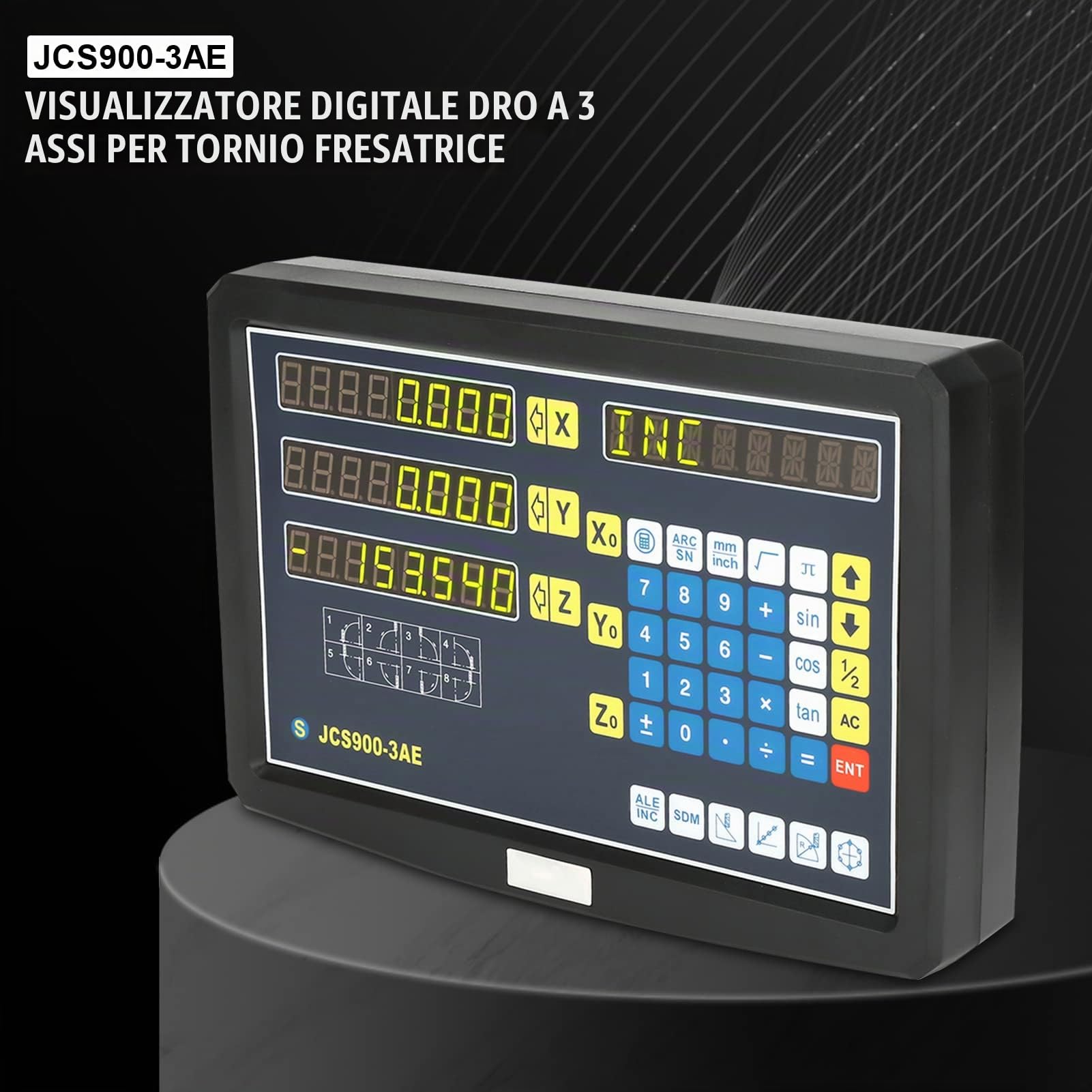 3 Axis 10 LCD Digital Readout Console, Sistema DRO per Torni, Fresatrici, Rettificatrici ed EDM, Misurazione Macchine Utensili per Automazione Industriale