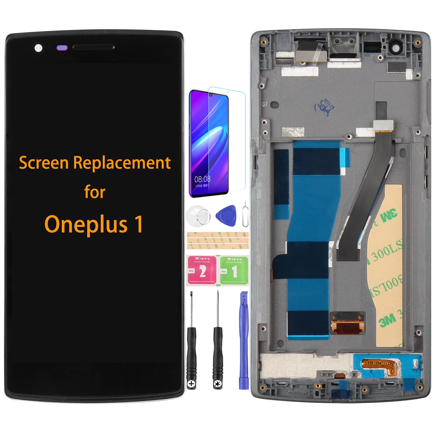 Écran De Remplacement Pour OnePlus One (A0001) Noir – Sans Cadre – Qualité Excellente