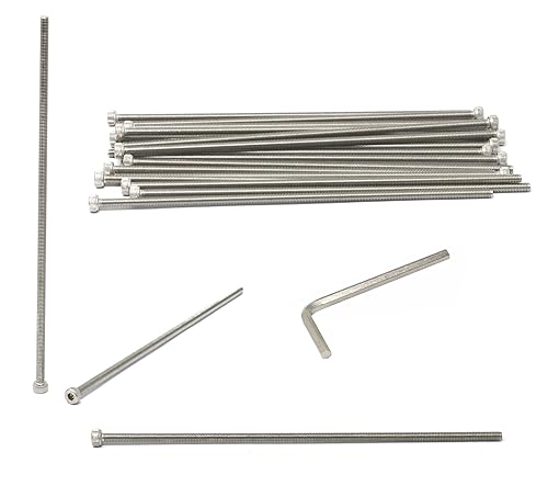 Miniatura 177 de iexcell 25 piezas M4 x 60/65/70/75/3.150 in paso de rosca 0.028 in acero inoxidable 304 cabeza hexagonal Tornillos Tornillos surtido Kit