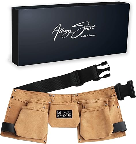 Miniatura 6 de Cinturón de herramientas de carpintero de cuero para mujeres pequeñas, adolescentes, niñas, cinturón de herramientas de tamaño pequeño, cintura de