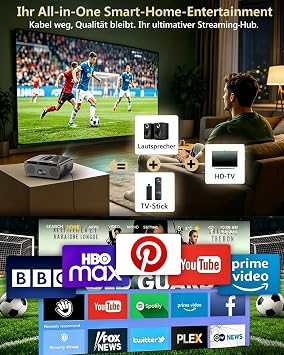 Daylight Projector 4K Ultra HD 2300 ANSI Smart Projector Home Cinema 2 HDMI