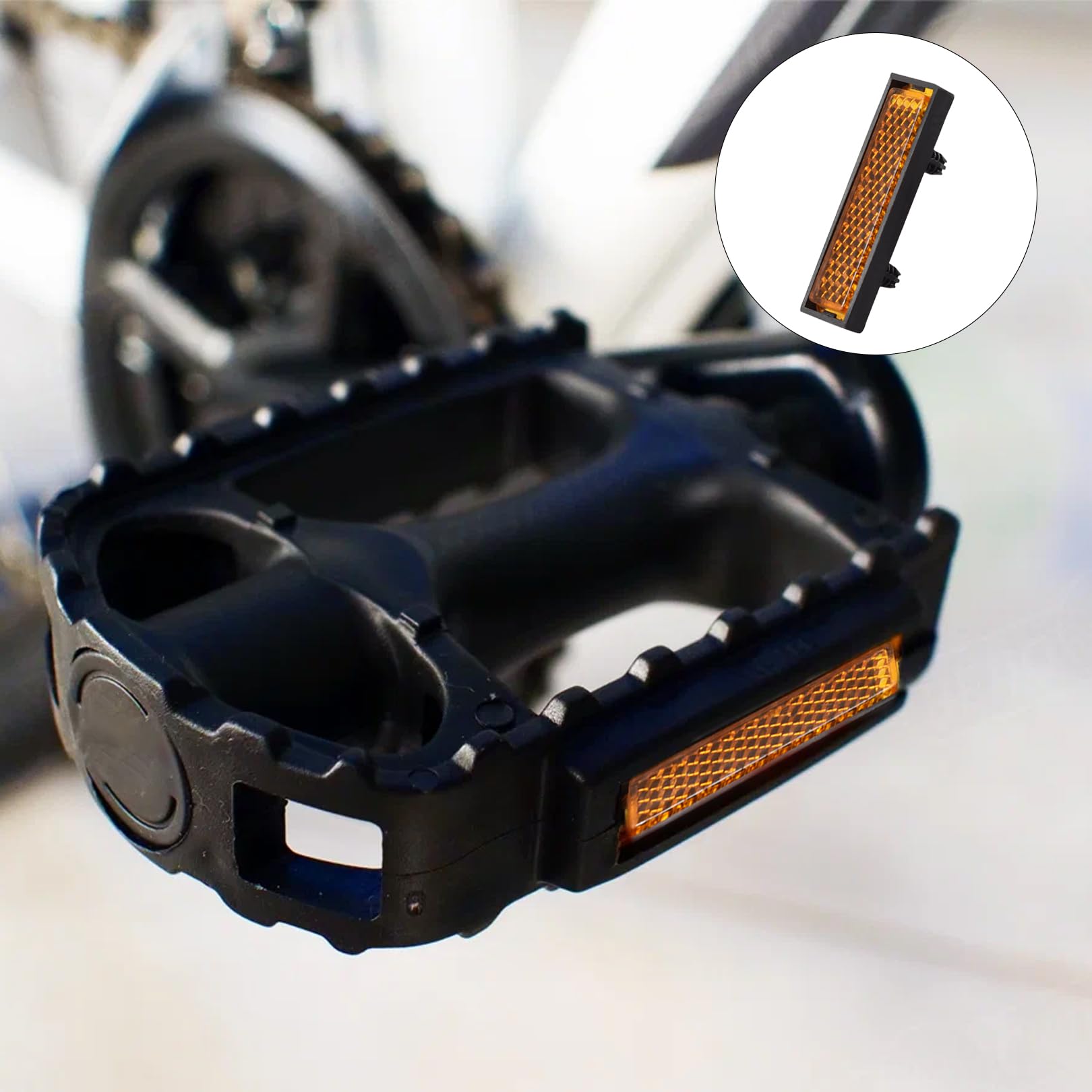 8 Stück Pedalreflektoren Fahrrad,Fahrrad Reflektoren Set,Rückstrahler Fahrrad Pedale,Nacht Sicherheit Reflektor,Pedal Reflektoren,Fahrradpedale Reflektierendes Blatt,Fahrradpedale für Standard Multi Sport & Freizeit