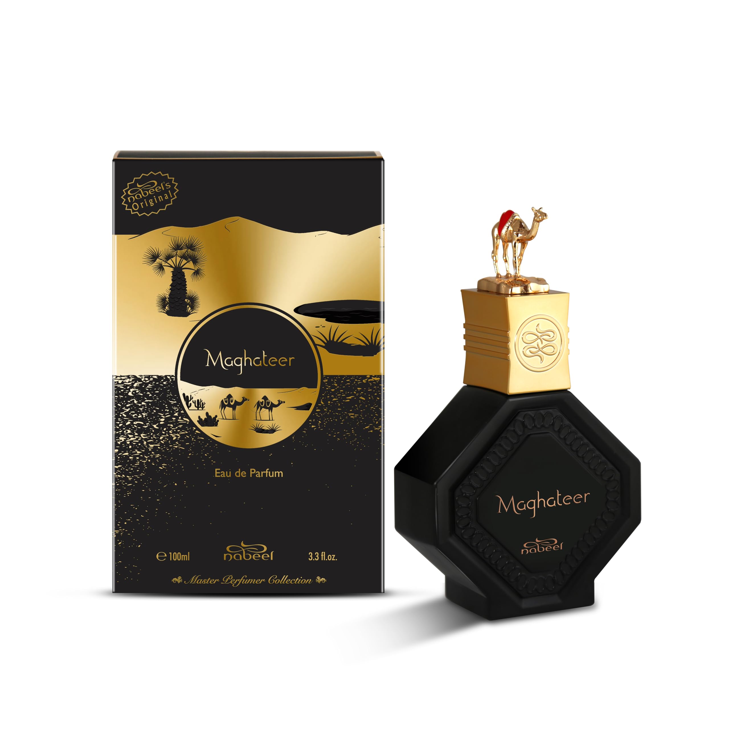 Nabeel Eau de Parfum - Maghateer, 100ml Master Perfumer Collection Lasting Upto 2 Days, Turkish Rose, Oud & Sandalwood Fragrance, Unisex Liquid Perfume Ideal Gift, Made In UAE