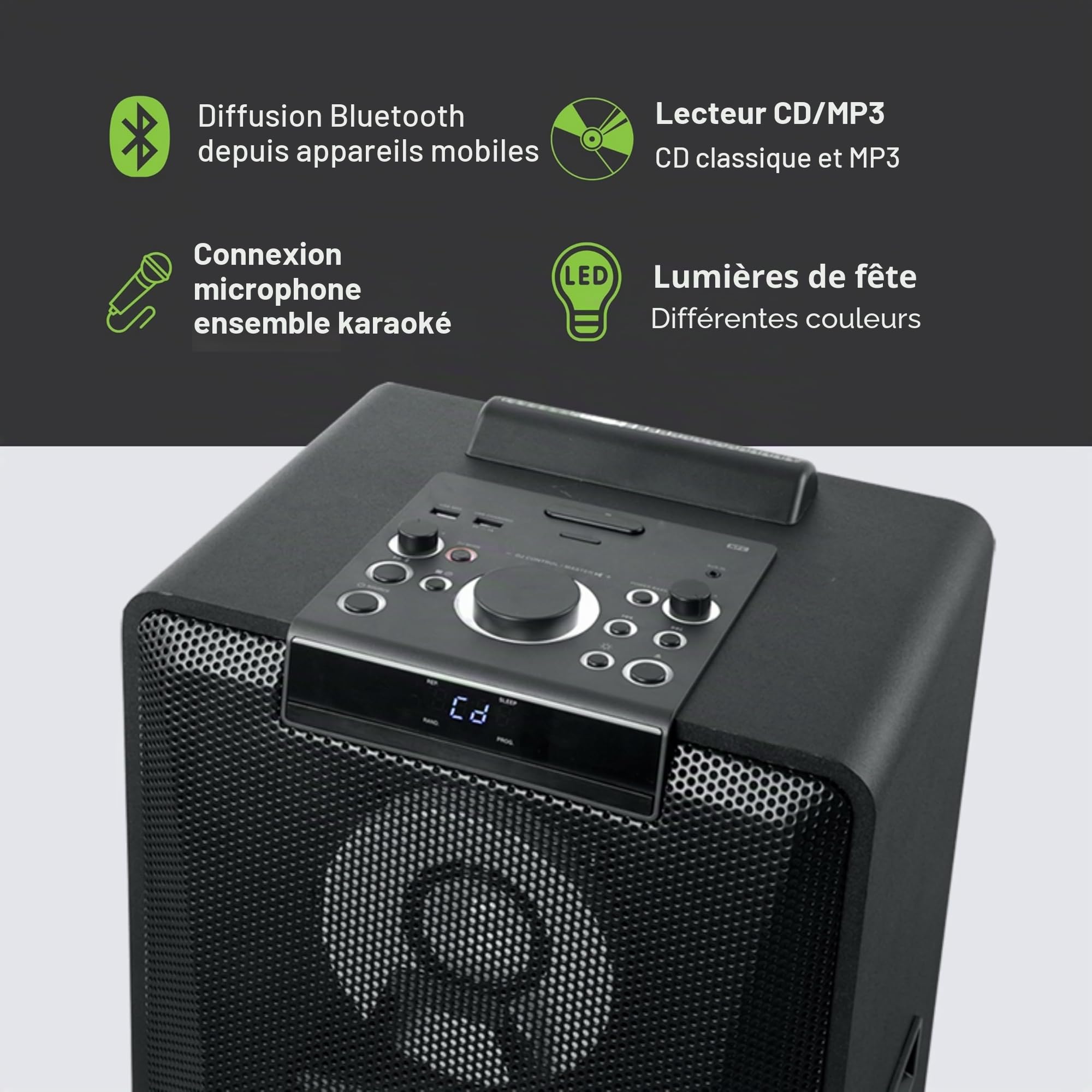 MUSE Chaîne HiFi M-1990 DJ - Bluetooth/NFC - 1000 W